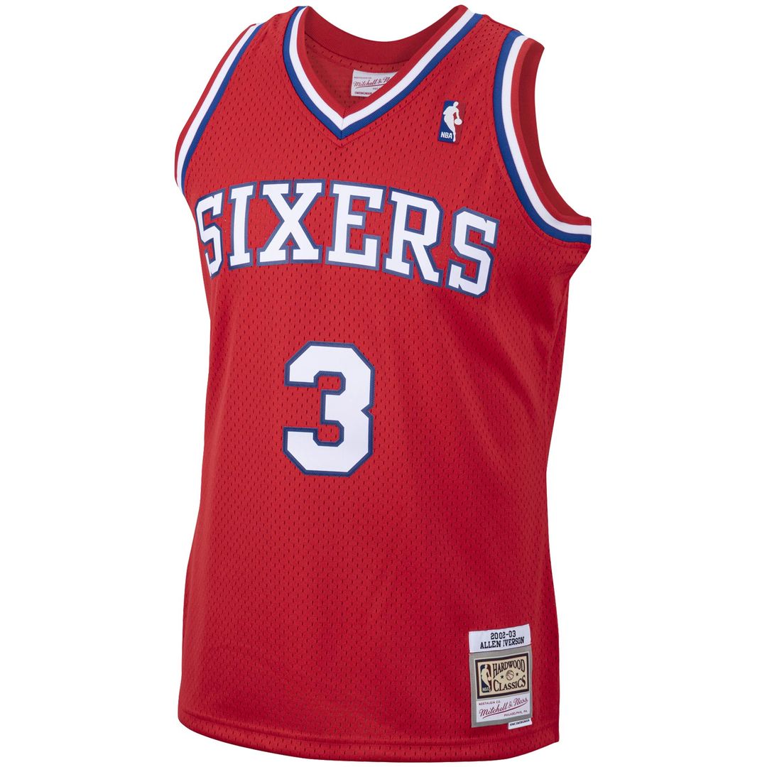 Allen Iverson Philadelphia 76ers Mitchell & Ness 2002/03 Hardwood Classics Swingman Jersey - White