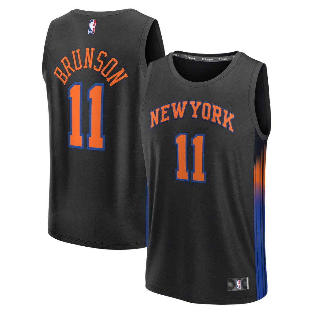 Jalen Brunson New York Knicks Fanatics Fast Break Jersey - Statement Edition - Black