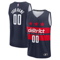 Washington Wizards Fanatics Youth Fast Break Custom Replica Jersey - Navy  - Statement Edition
