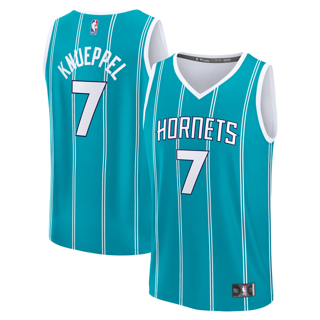 Kon Knueppel Charlotte Hornets Fanatics 2025 NBA Draft First Round Pick Fast Break Replica Jersey - Icon Edition - Teal