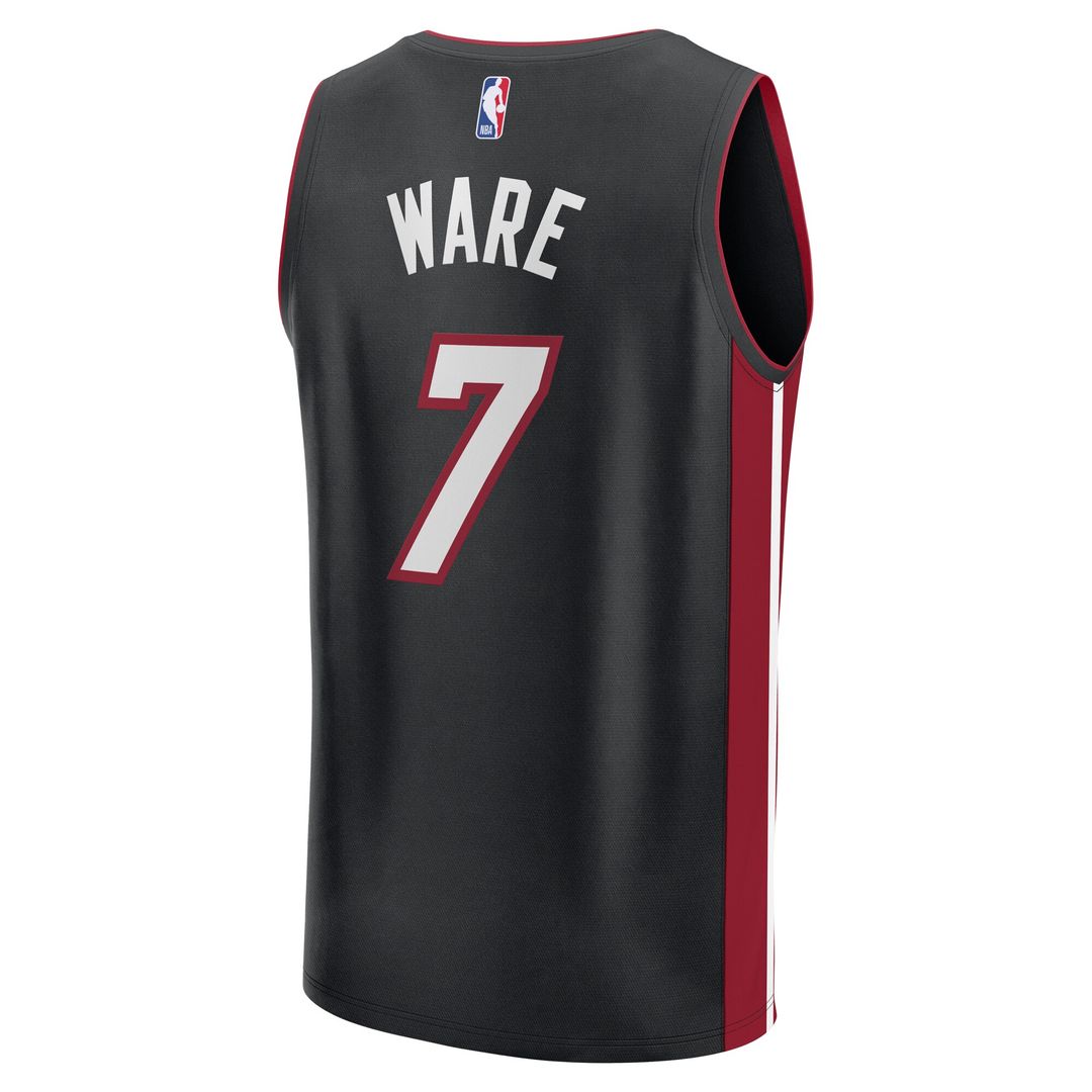 Kel'el Ware Miami Heat Fanatics Youth Fast Break Replica Player Jersey - Icon Edition - Black