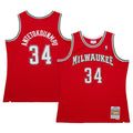 Giannis Antetokounmpo Milwaukee Bucks Mitchell & Ness 2014/15 Hardwood Classics Swingman Jersey - Red