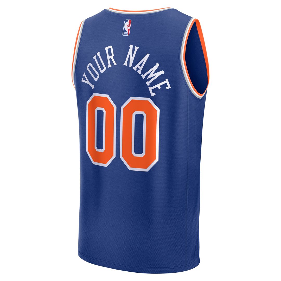New York Knicks Fanatics Youth Fast Break Custom Replica Jersey - Blue  - Icon Edition