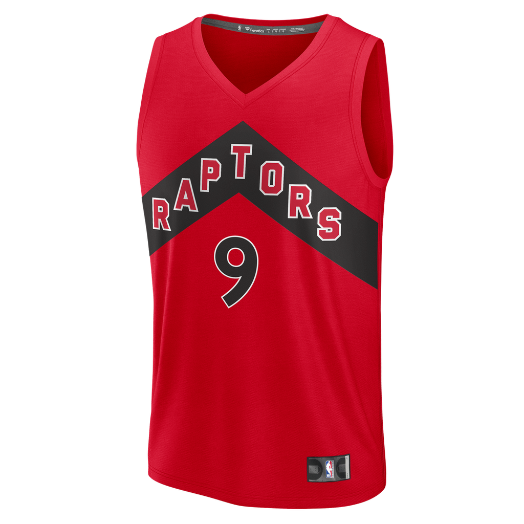 RJ Barrett Toronto Raptors Fanatics Fast Break Jersey - Red - Icon Edition