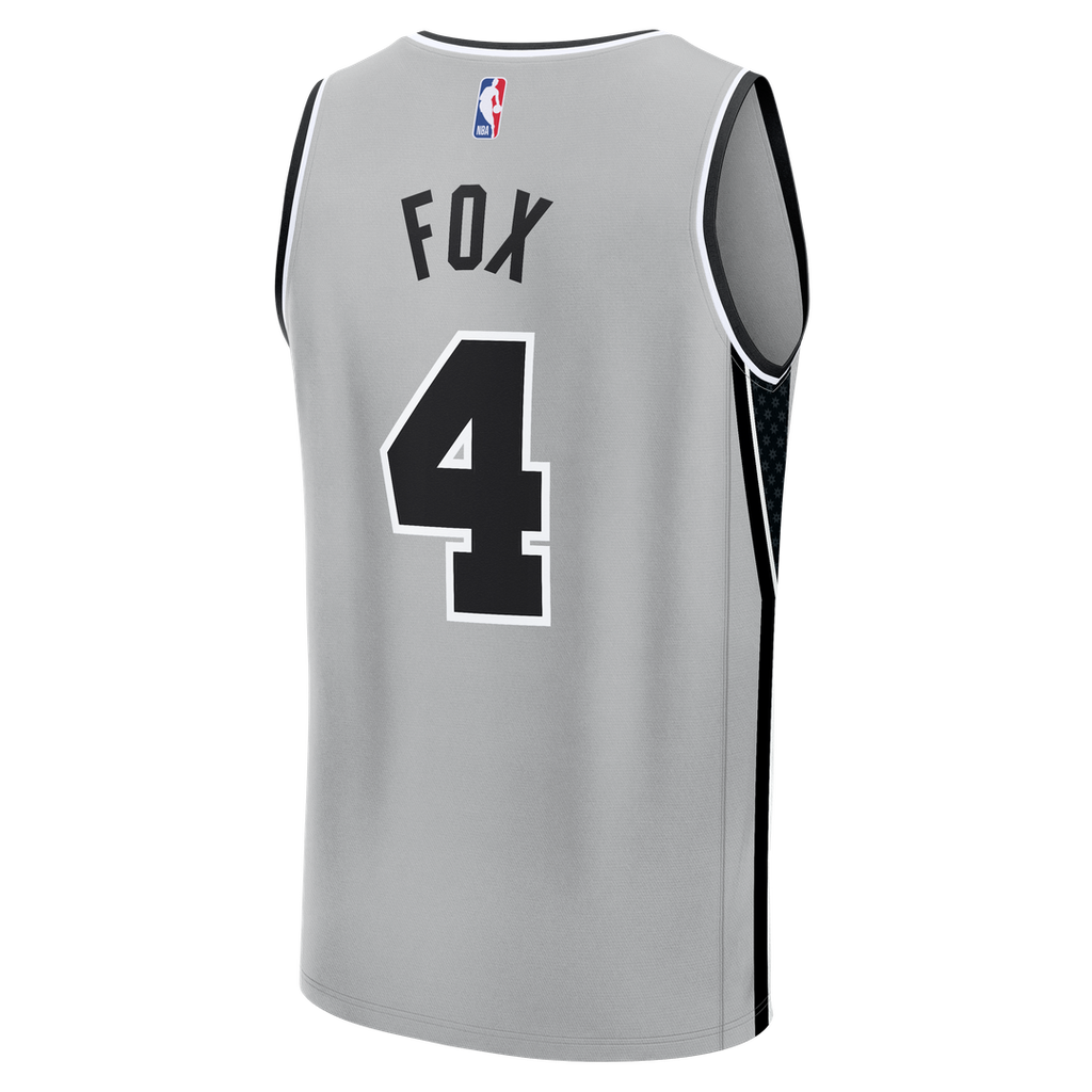 De'Aaron Fox San Antonio Spurs Fanatics Youth  Fast Break Jersey - Statement Edition - Silver