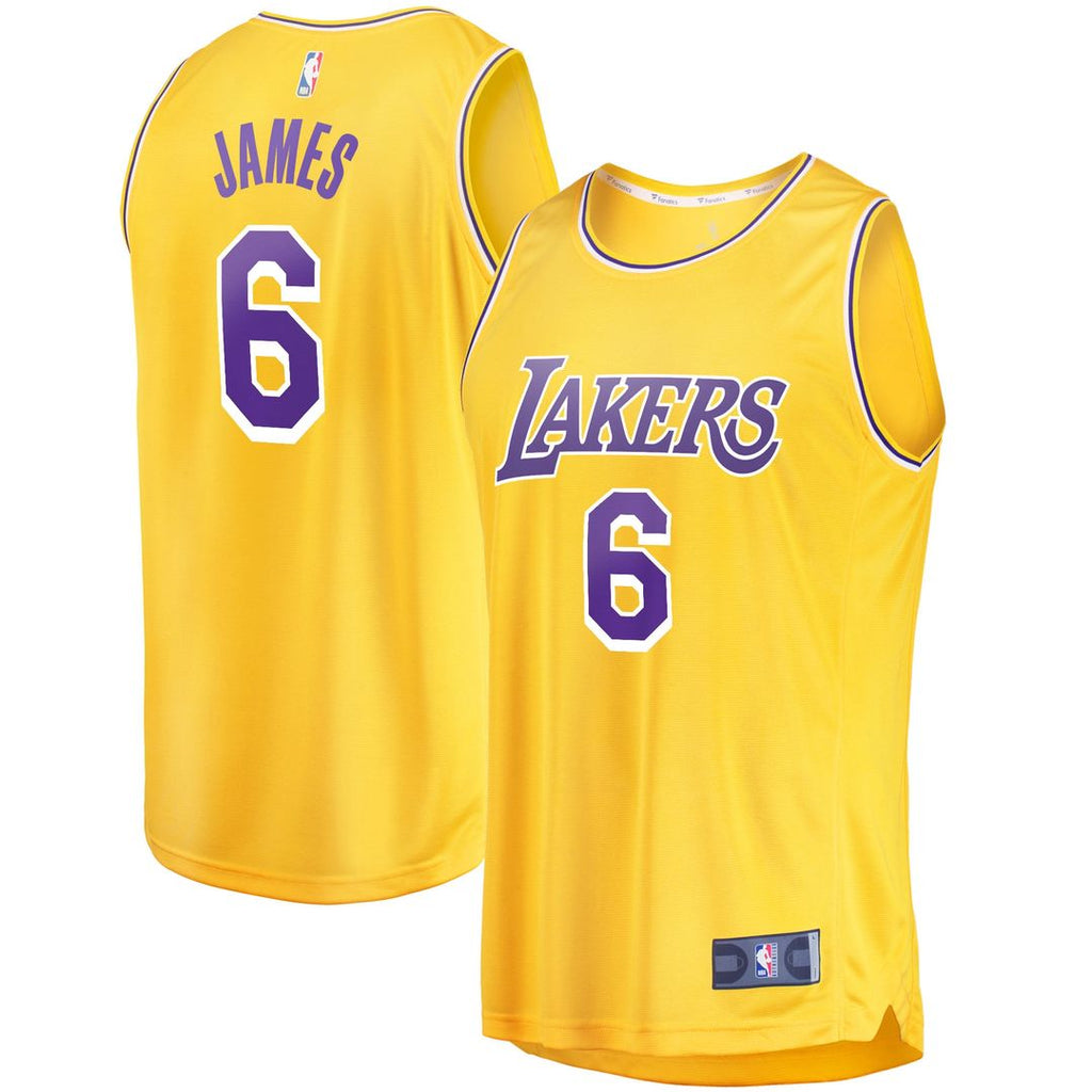 LeBron James Los Angeles Lakers Fanatics 2021/22 Fast Break Replica Jersey - Icon Edition - Gold
