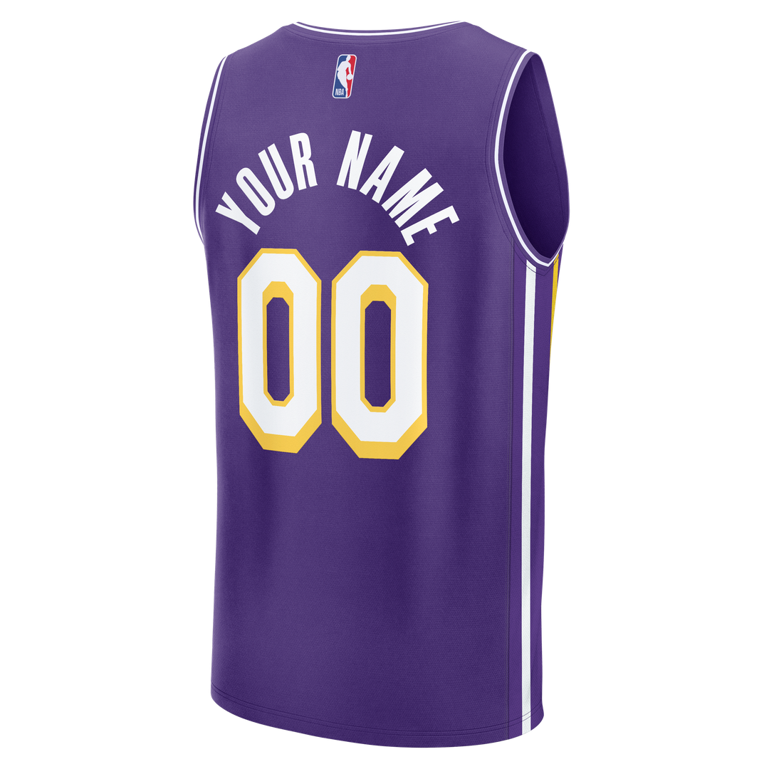 Los Angeles Lakers Fanatics Fast Break Custom Replica Jersey - Association Edition  - White