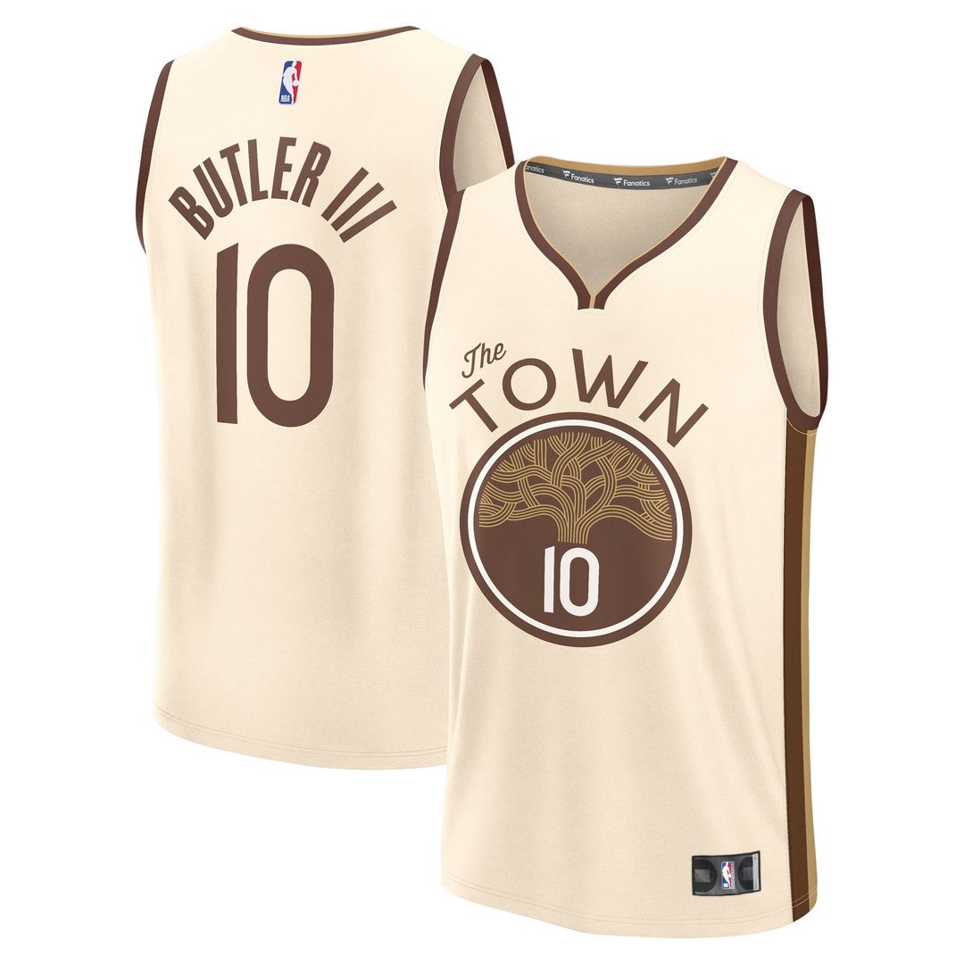 Jimmy Butler III Golden State Warriors Fanatics Youth 2025/26 City Edition Fast Break Jersey - Tan