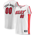 Miami Heat Fanatics Youth Fast Break Custom Replica Jersey - White  - Association Edition