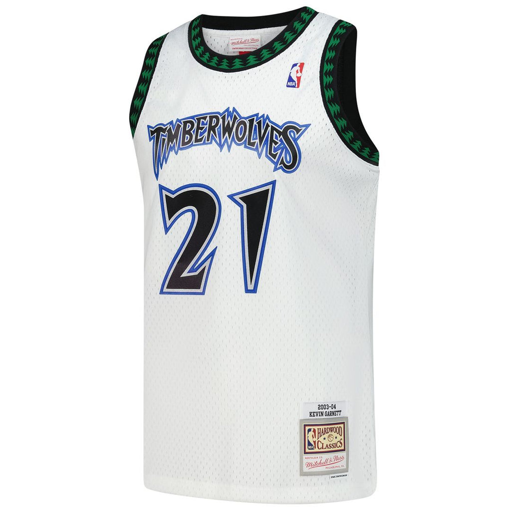 Kevin Garnett Minnesota Timberwolves Mitchell & Ness Hardwood Classics Swingman Jersey - White