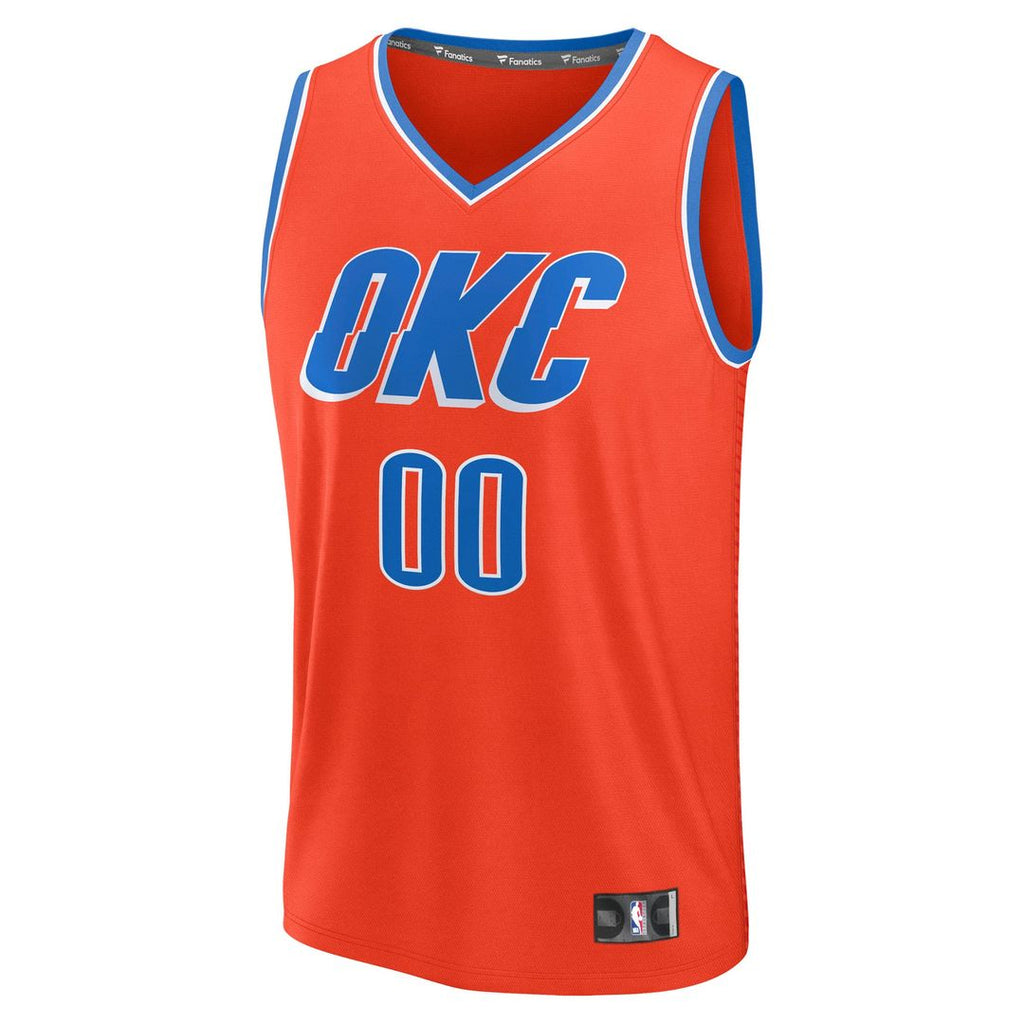 Oklahoma City Thunder Fanatics Fast Break Custom Jersey - Statement Edition - Orange