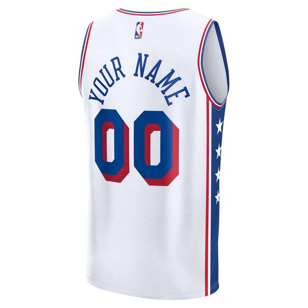Philadelphia 76ers Fanatics Youth Fast Break Custom Replica Jersey - Blue  - Icon Edition