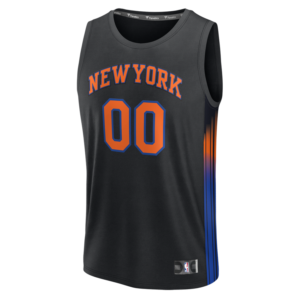 New York Knicks Fanatics Youth Fast Break Custom Replica Jersey - Blue  - Icon Edition