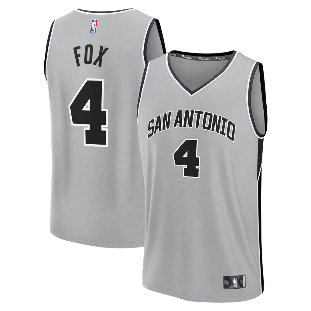 De'Aaron Fox San Antonio Spurs Fanatics Fast Break Jersey - Statement Edition - Silver