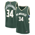 Giannis Antetokounmpo Milwaukee Bucks Fanatics Youth Fast Break Replica Player Jersey - Icon Edition - Hunter Green