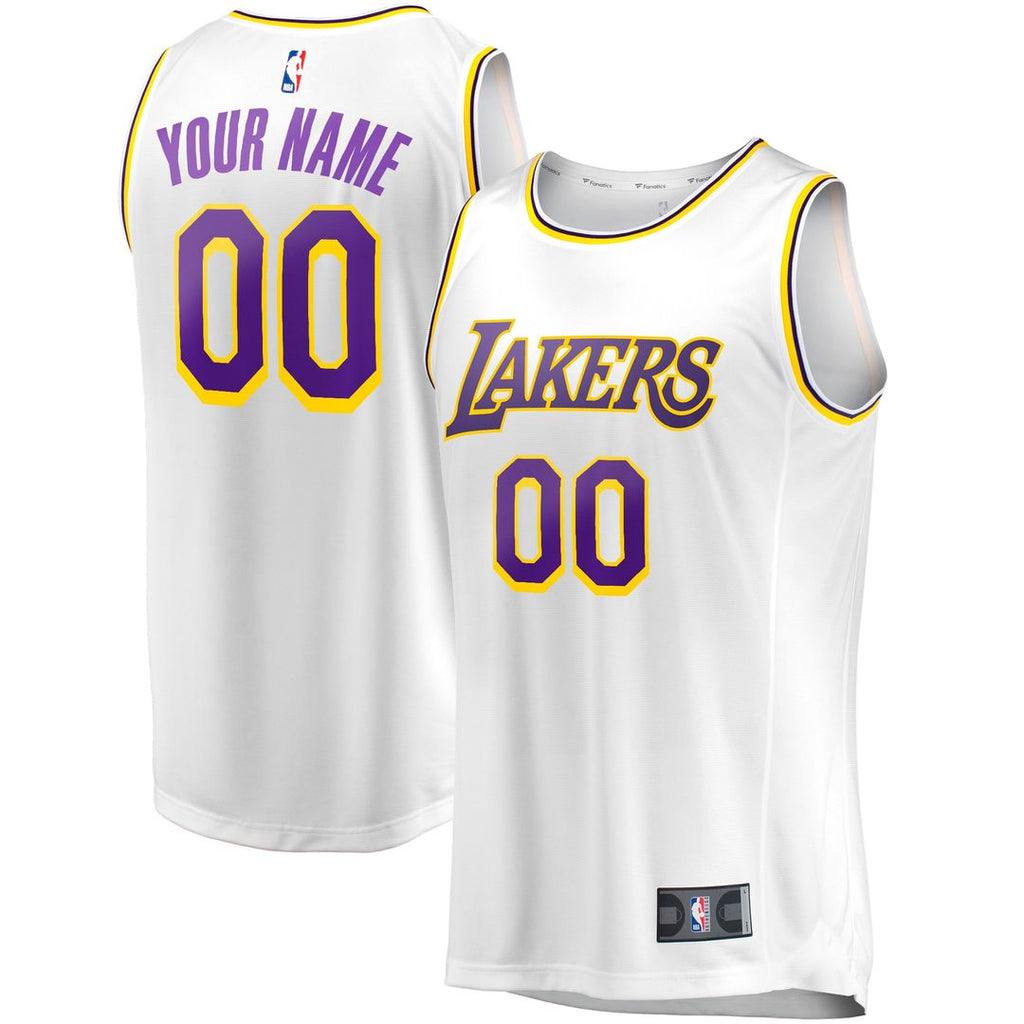 Los Angeles Lakers Fanatics Fast Break Custom Replica Jersey - Association Edition  - White