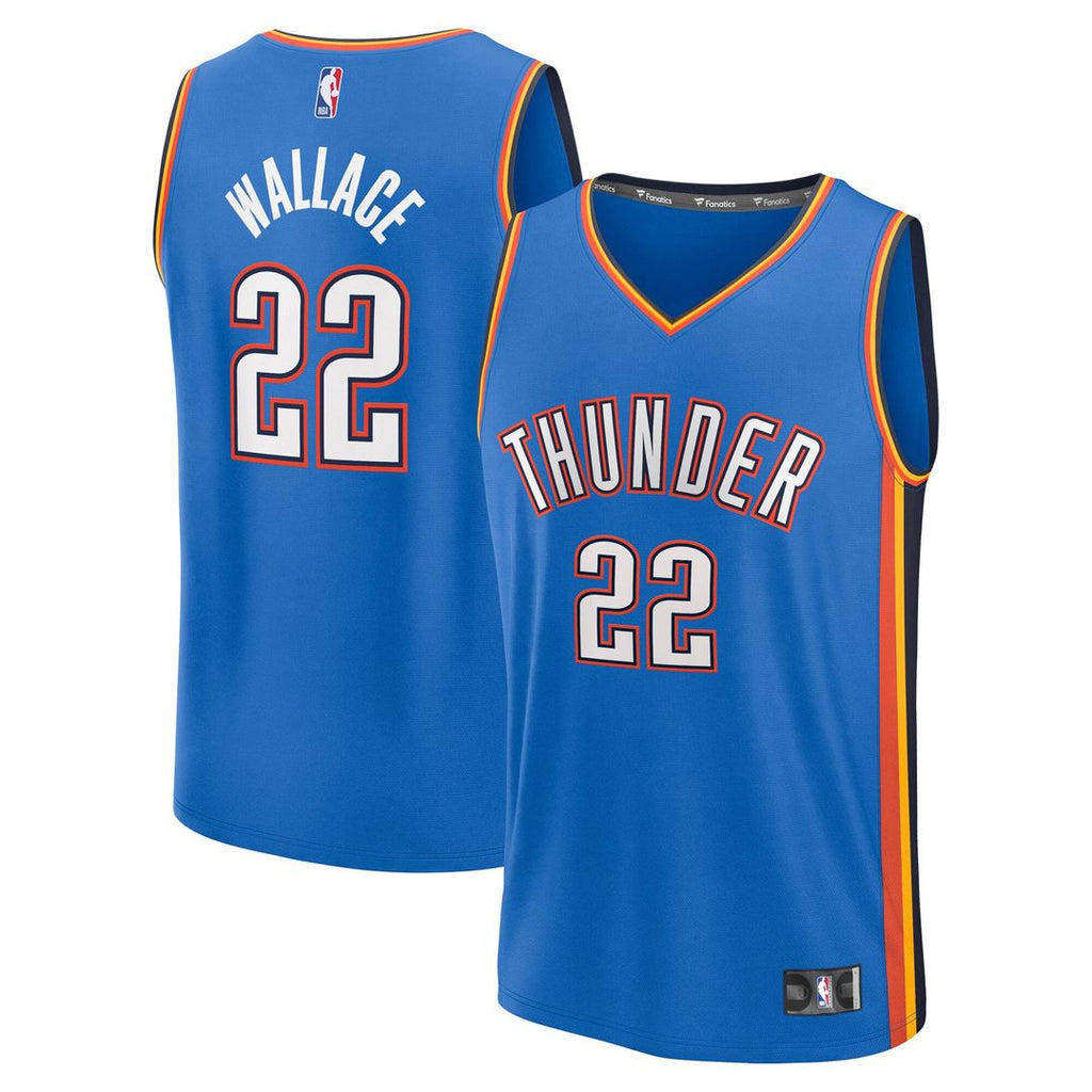 Cason Wallace Oklahoma City Thunder Fanatics Fast Break Replica Player Jersey - Icon Edition - Blue