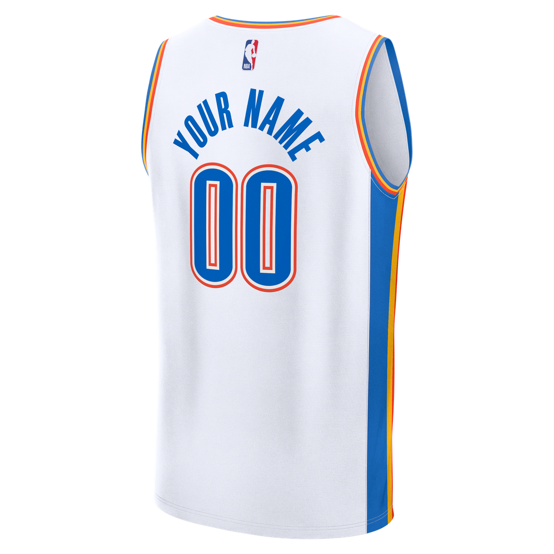 Oklahoma City Thunder Fanatics Youth Fast Break Custom Replica Jersey - Blue  - Icon Edition