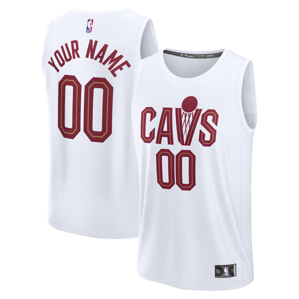 Cleveland Cavaliers Fanatics Youth Fastbreak Custom Jersey - Association Edition - White