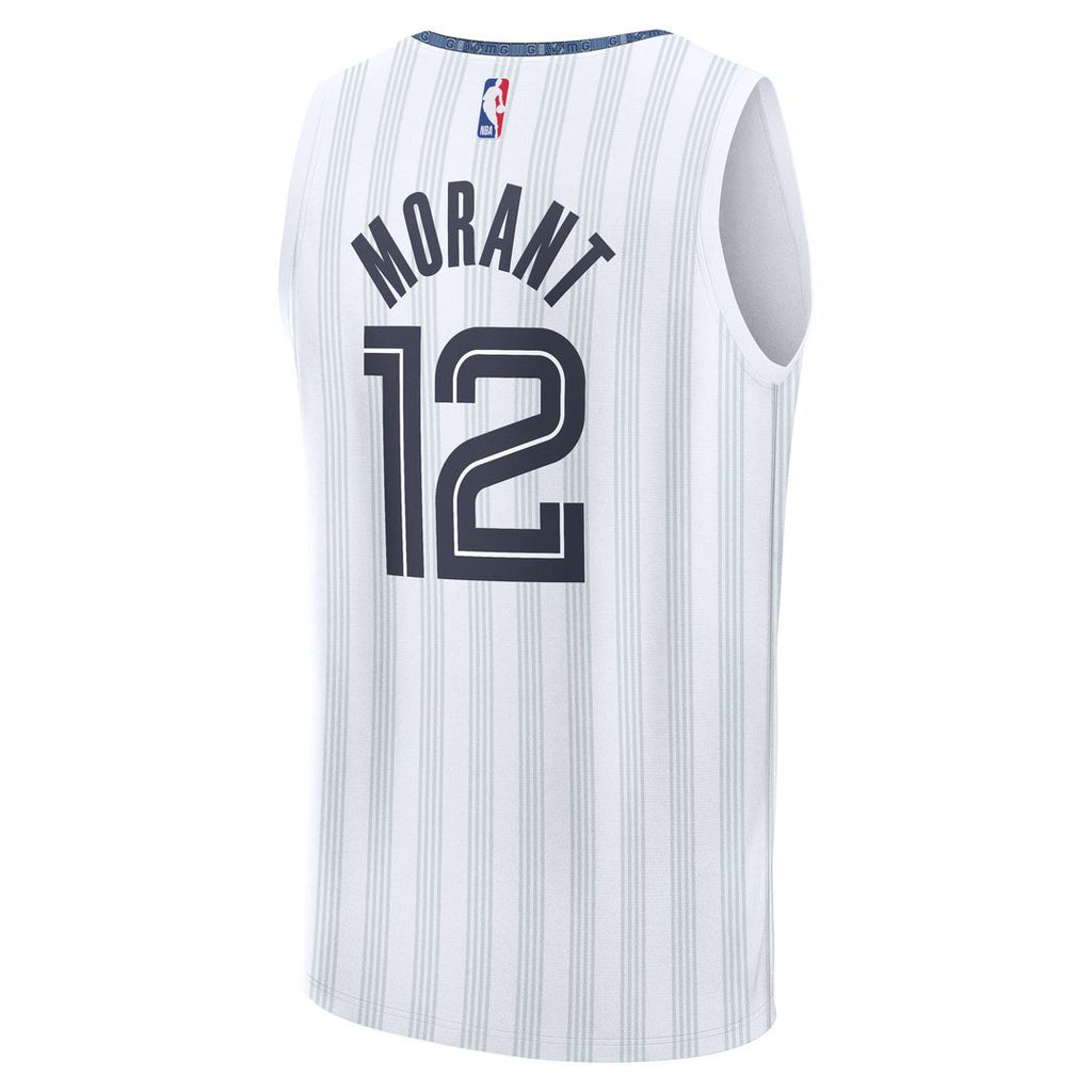 Ja Morant Memphis Grizzlies Fanatics 2025/26 City Edition Fast Break Jersey - White