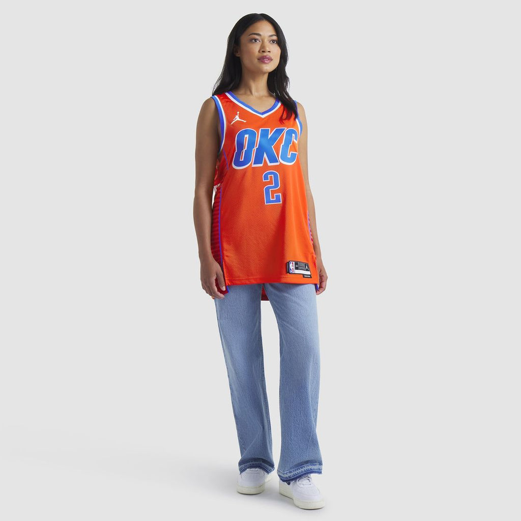 Shai Gilgeous-Alexander Oklahoma City Thunder Jordan Brand Unisex Swingman Jersey - Statement Edition - Orange