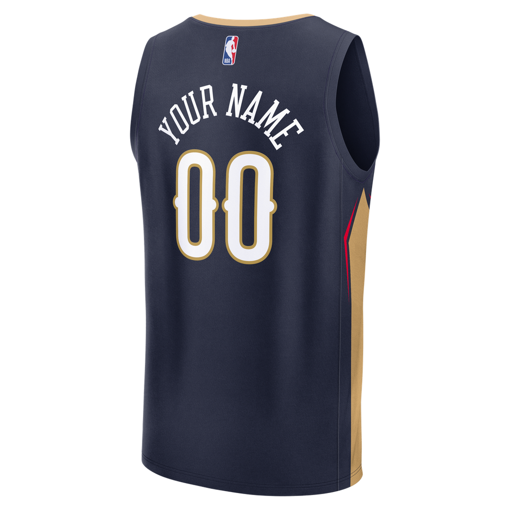 New Orleans Pelicans Fanatics Fast Break Custom Jersey - Icon Edition - Navy