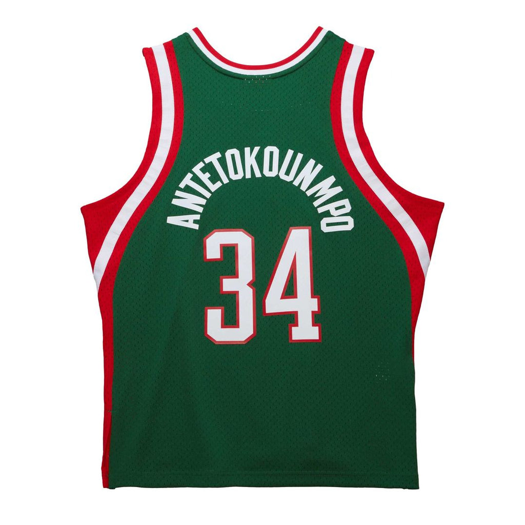 Giannis Antetokounmpo Milwaukee Bucks Mitchell & Ness 2013/14 Hardwood Classics Swingman Jersey - White
