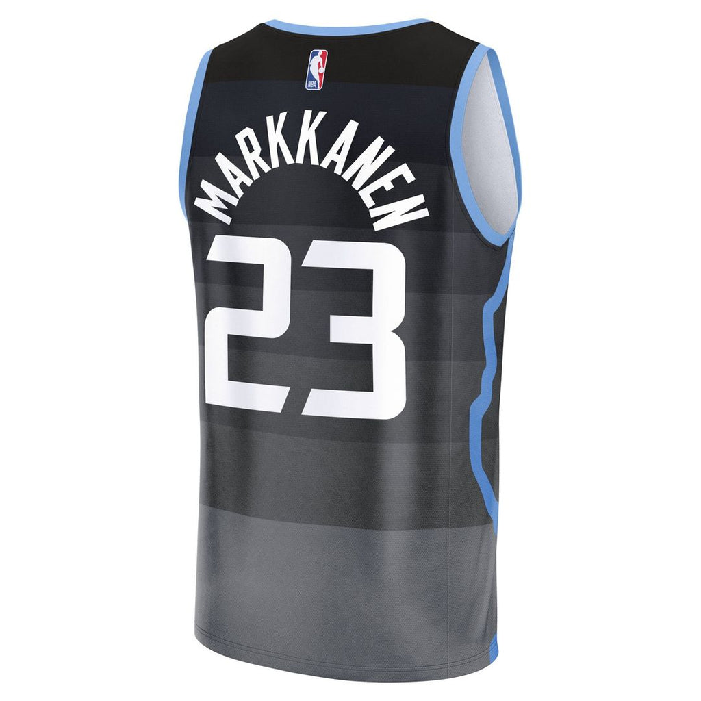 Lauri Markkanen Utah Jazz Fanatics Youth Fast Break Jersey - City Edition - Black